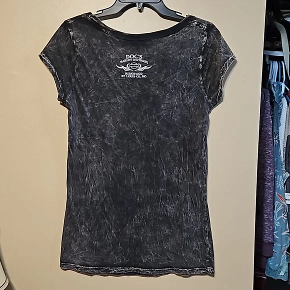 Harley-Davidson Rhinestone Skull T-Shirt - Picture 5 of 8